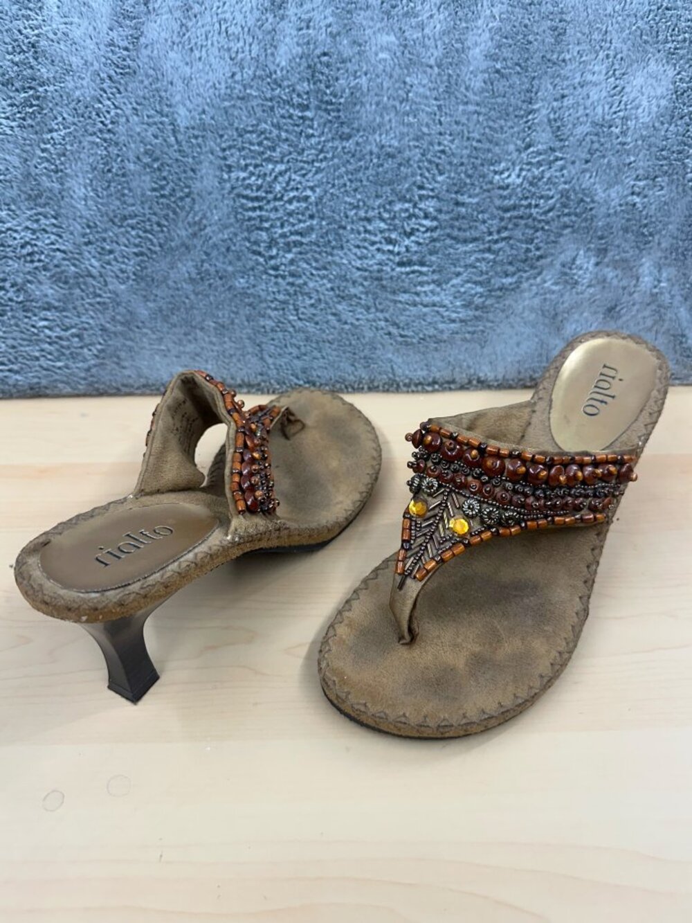 Vintage Rialto Brown Boho Kitten Heels